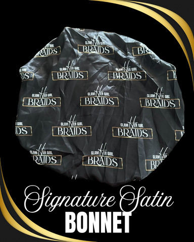 SIGNATURE GLAMHER SATIN BONNET